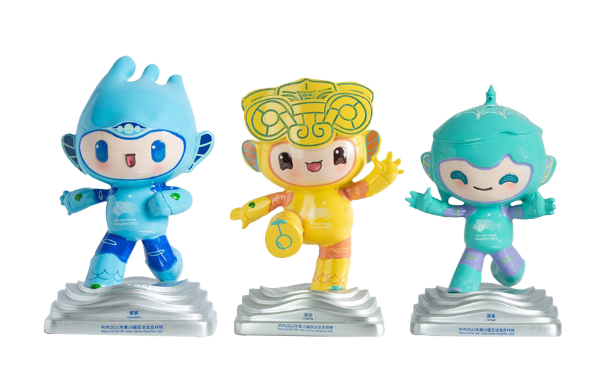 2022杭州亞運的吉祥物蓮蓮、宸宸與琮琮