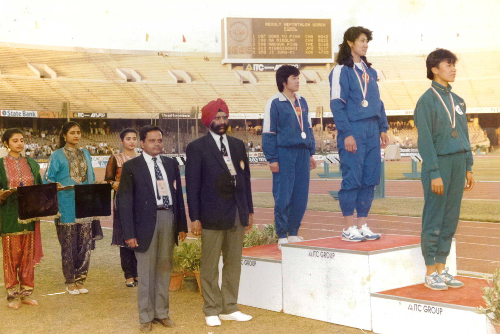 1989年新德里亞錦賽，馬君萍在女子五項運動中以5149分奪得銅牌