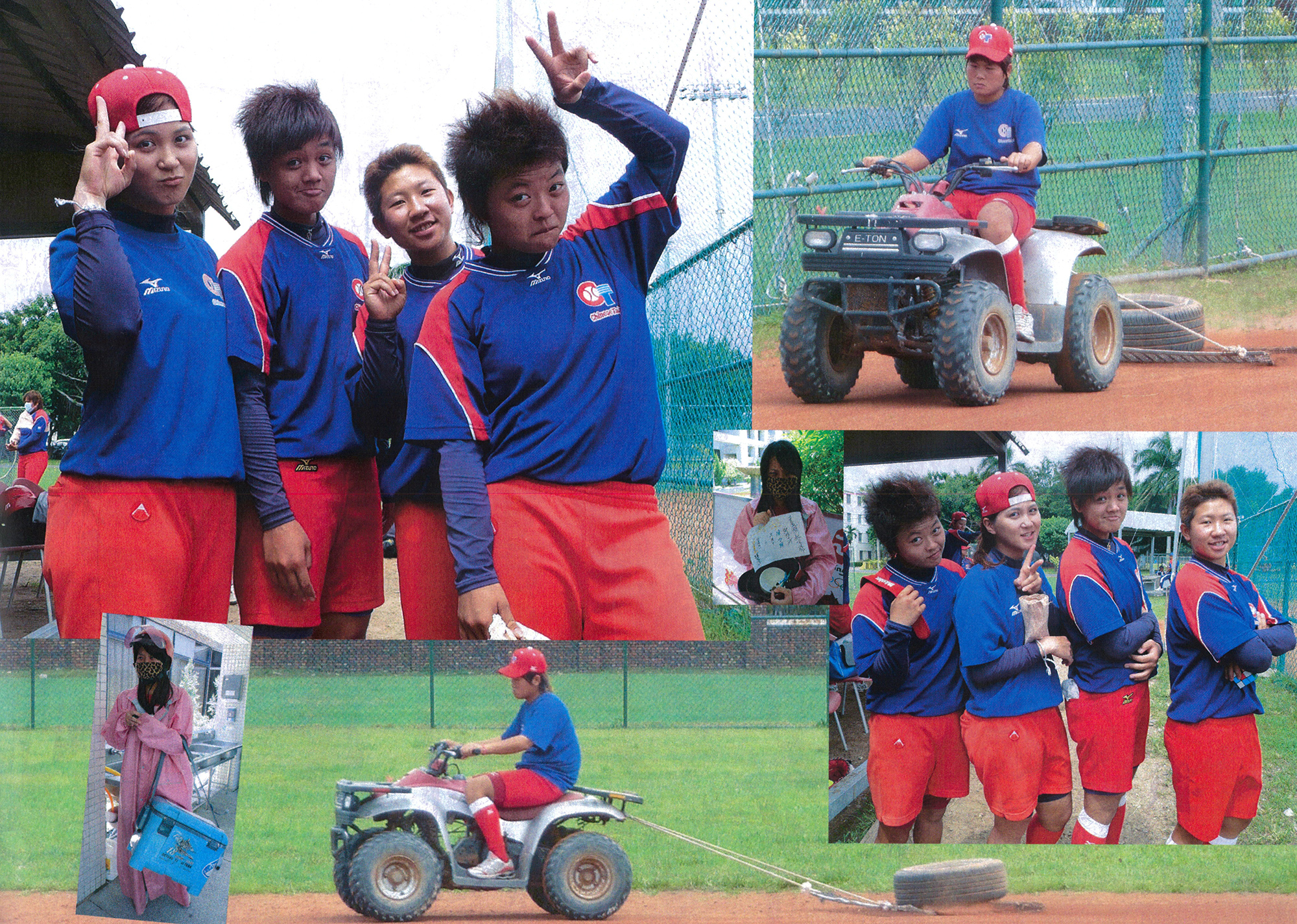 2008北京奧運我國女壘隊備賽訓練照。