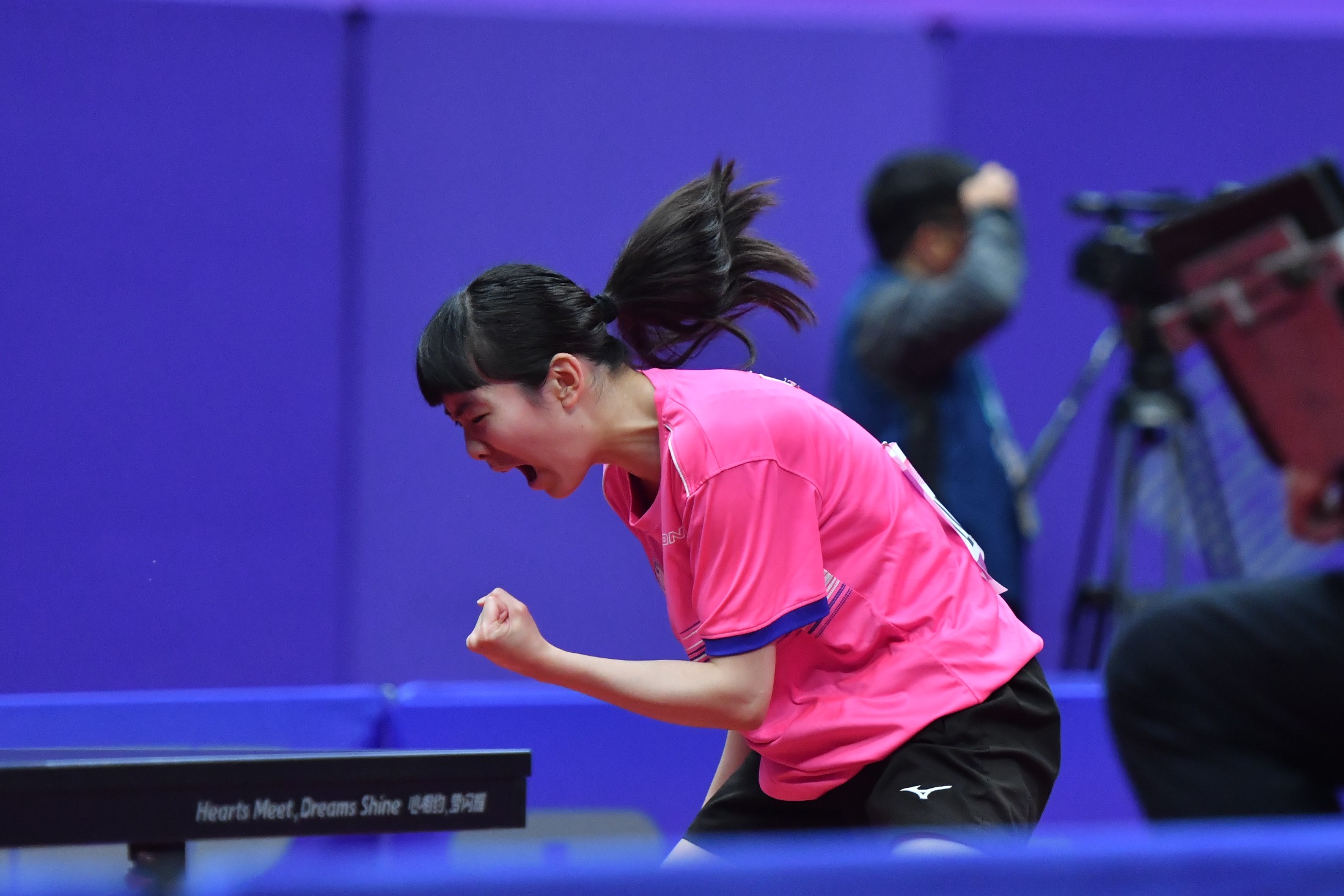 我國桌球女將林姿妤女子單打TT10級比賽精采瞬間。