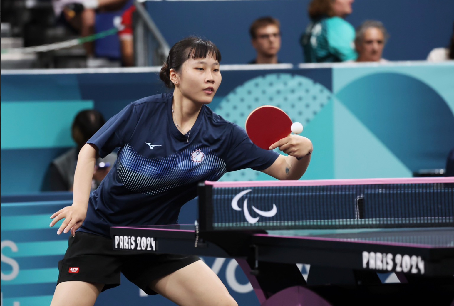 2024巴黎帕運我國桌球女將田曉雯參加女子單打TT10級比賽照。
