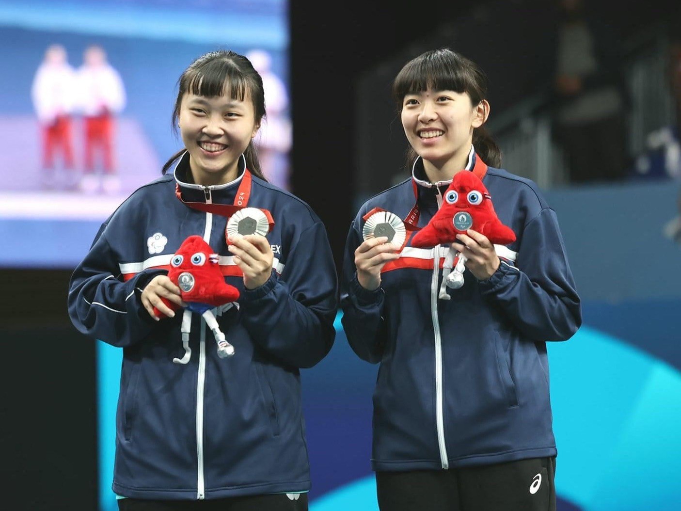 2024巴黎帕運我國桌球好手田曉雯、林姿妤勇奪女子雙打WD20級銀牌。