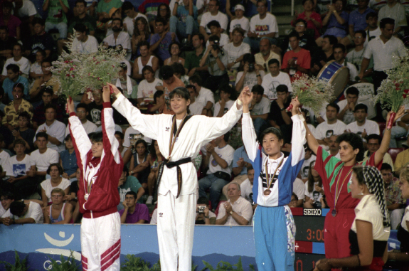 我國跆拳道好手陳怡安勇奪金牌。