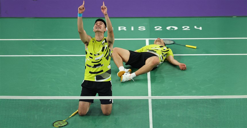 2024巴黎奧運，我國羽球最強組合麟洋配蟬聯男子雙打金牌。 