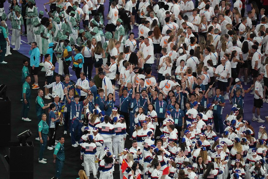 2024巴黎奧運閉幕典禮，我國代表隊進場。 