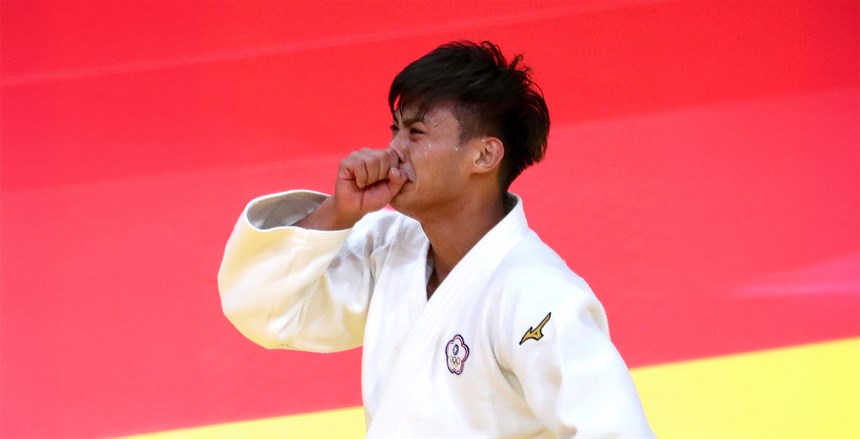 2018雅加達亞運柔道好手楊勇緯在男子60公斤量，成功摘下我國男子柔道8年來首面獎牌，賽後難掩激動。 