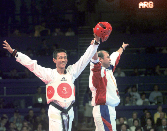 我國跆拳道好手黃志雄勇奪銅牌。