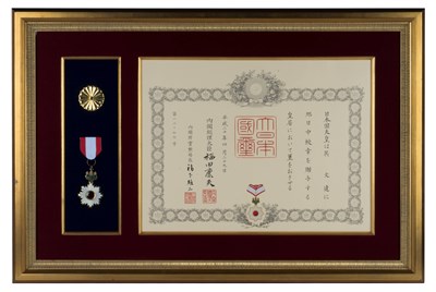 吳文達2008年旭日中綬章