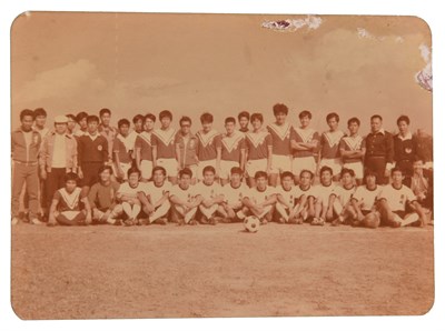 陳光雄「1983香港蘭城隊友誼賽」兩方球隊合照
