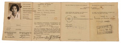 紀政「1960第17屆羅馬奧林匹克運動會」認證卡（AD卡）
